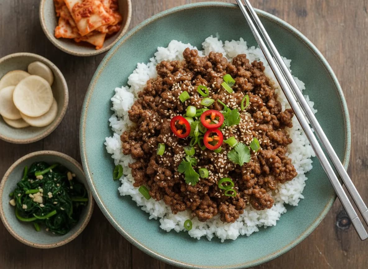 Korean Ground Beef Bowl recipe