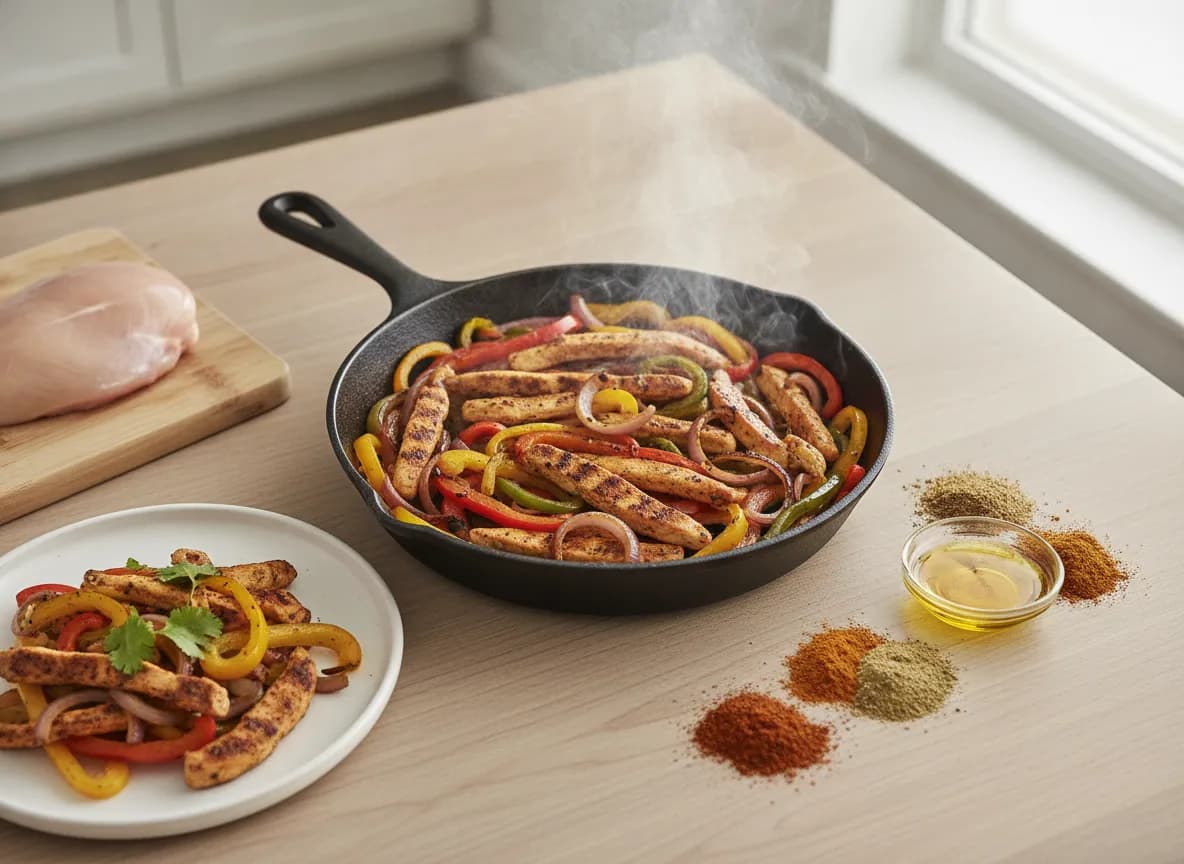 One-Pan Chicken Fajitas recipe