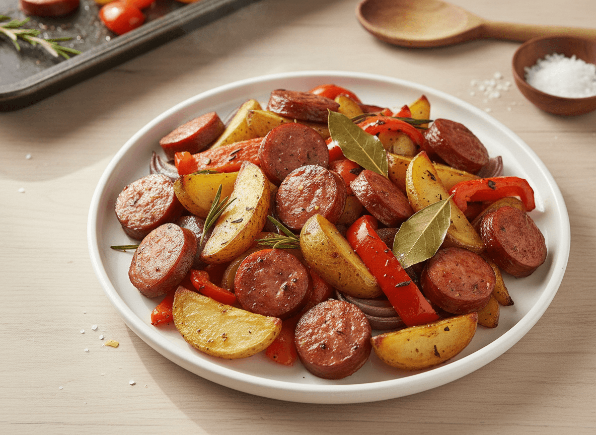 Sheet Pan Sausage and Potatoes recipe